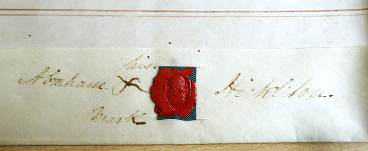 Abraham
                      Hickleton's mark