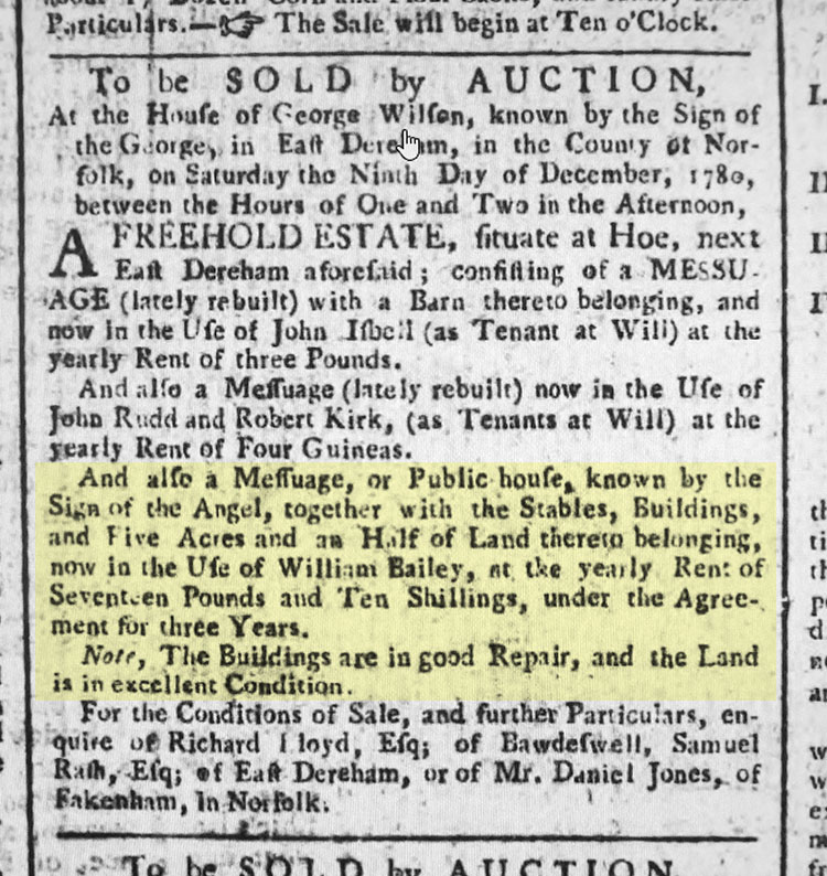 Norfolk Chronicle sale notice